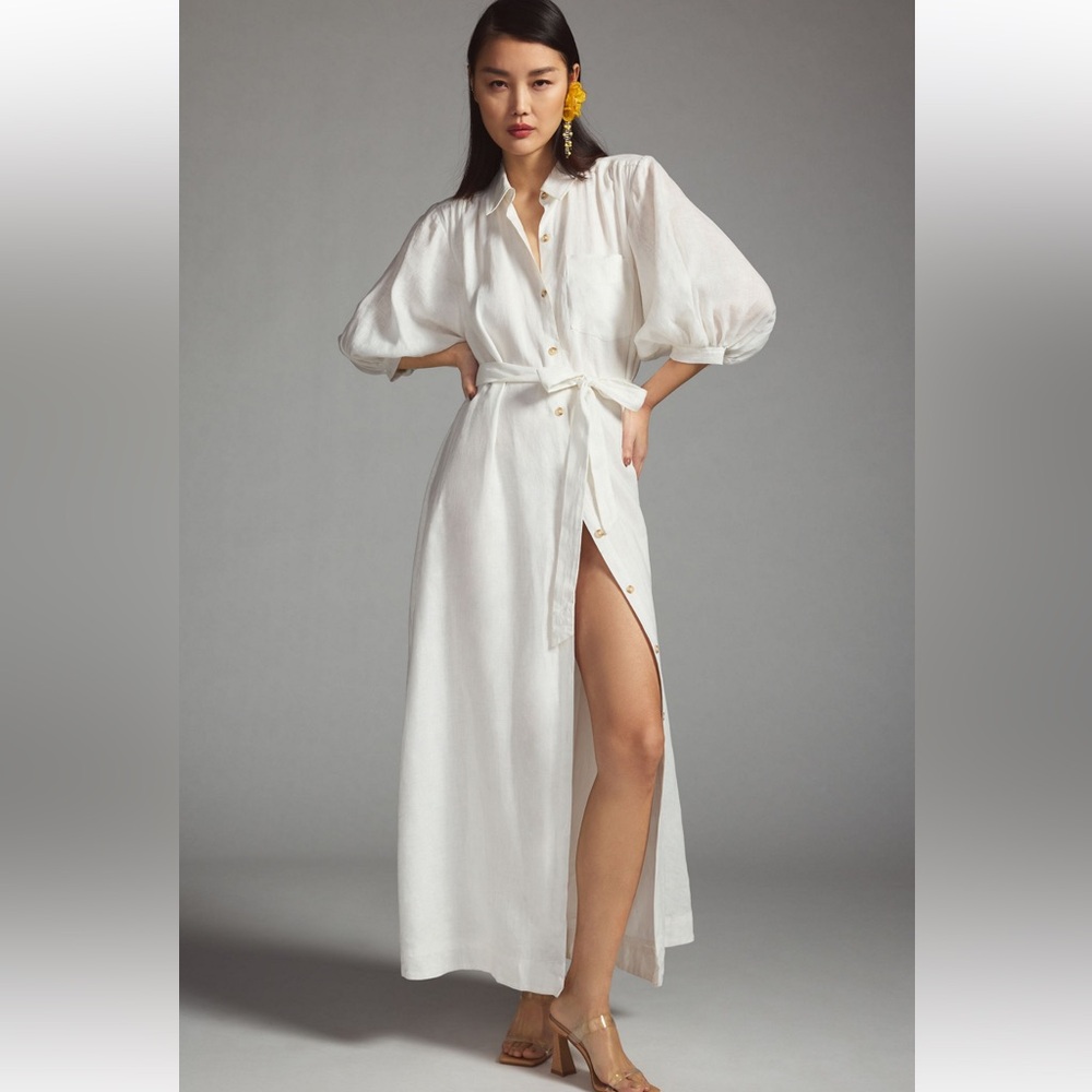 Maeve by Anthropologie Linen Shirt Dress NWOT